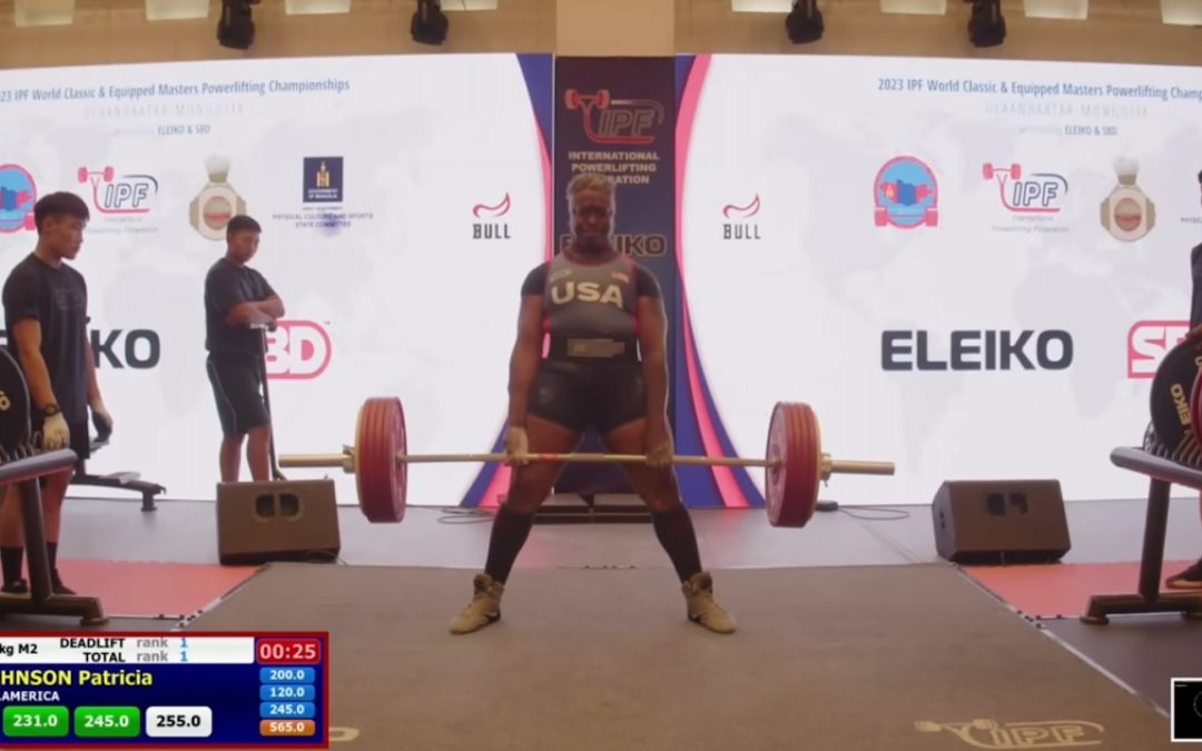 Powerlifter Patricia Johnson (+84KG) Sets Pair of World Records at 2023 IPF World Masters Championships – Breaking Muscle